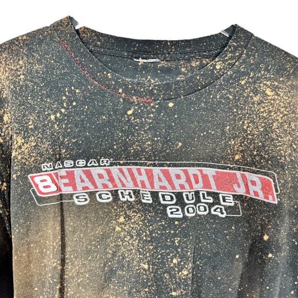 Reworked Nascar Earnhardt Jr Cropped Graphic Tee 2XL Oversized Bleached Edgy - Picture 2 of 4